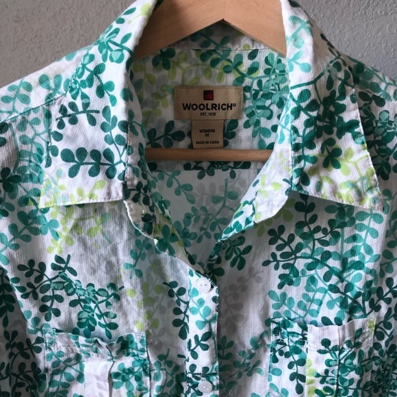 Woolrich Button Up 3/4 sleeve size m - Picture 3 of 8